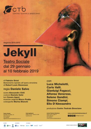 Opera pittorica La voce in Jekill, regia Daniele Salvo, Centro Teatrale Bresciano,2019